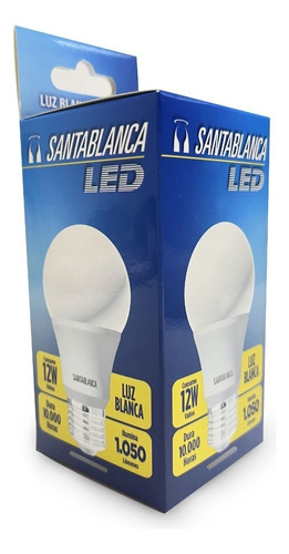 Bombillo Led Santablanca A60 12w Multivolt 10.000 H Luz Fria