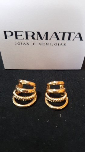 Imagem 4 de 5 de Brinco Ear Hook 4 Argolas Alta Fusão - Sa849br