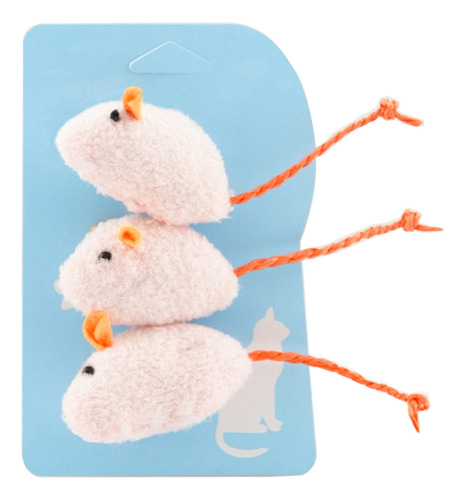 3 Ratones De Peluche Interactivos Para Gatos, Colores Brilla