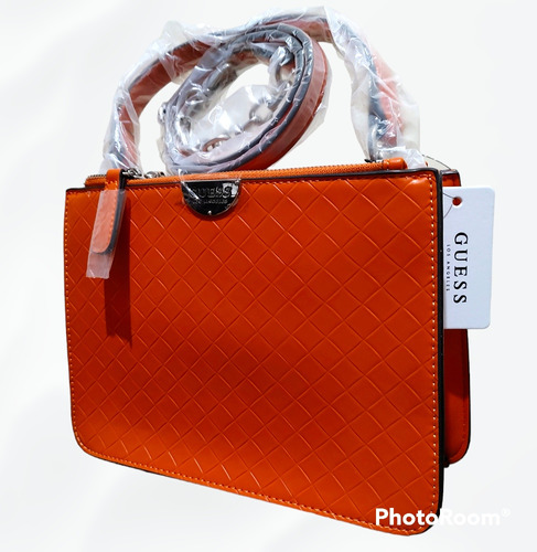 Bolsa Satchel Guess Color Naranja