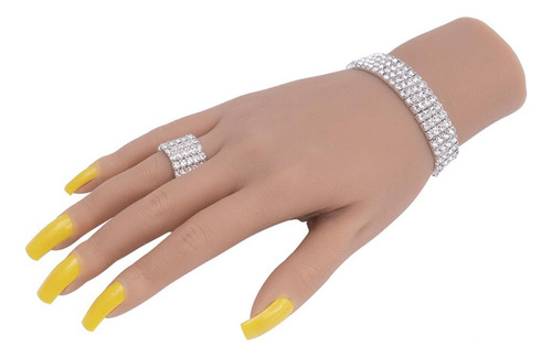 Mano De Práctica De Uñas Acrílicas Herramienta E Se Fue