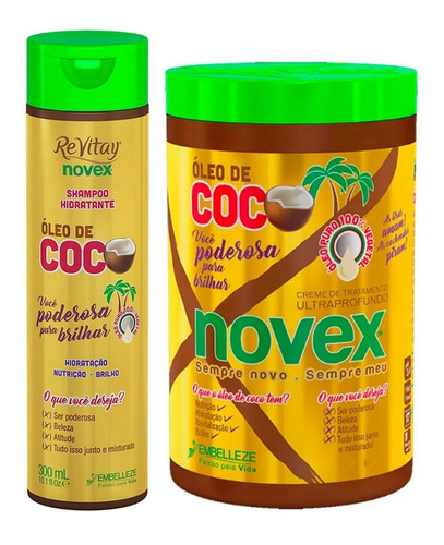 Novex Kit Oleo De Coco Shampoo 300ml Y Tr - g a $93