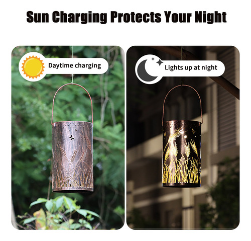 Faroles Colgantes Para Exteriores F Solar Lanterns Hollowe 1
