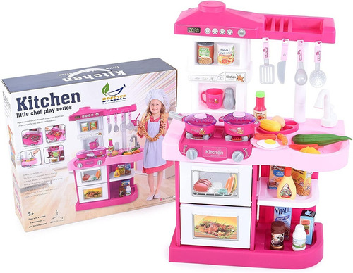 Set Cocina Mediana Juguete Niñas Infantil Horno Luz Princesa