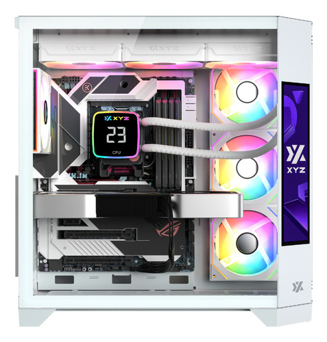 Gabnete Xyz Neutron White 4fans A-rgb 120mm Controlador Dual Chamber