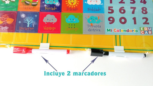 Imagen 4 de 4 de Calendario Magnético Didáctico/ Estaciones Meses Días/ Niños