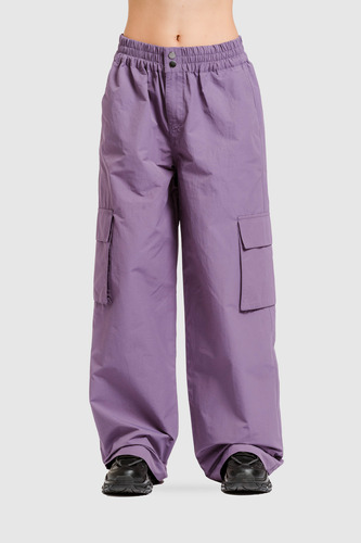 Pantalón Cargo Parachute Shell - Morado