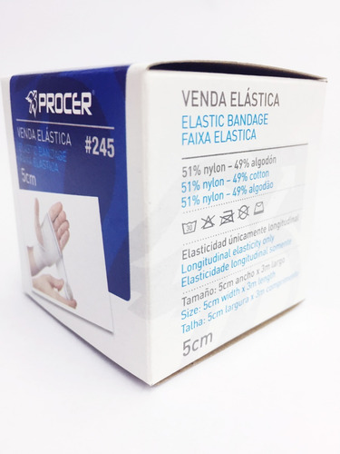 Imagen 2 de 3 de Venda Elástica 5 Cm. Procer® #245