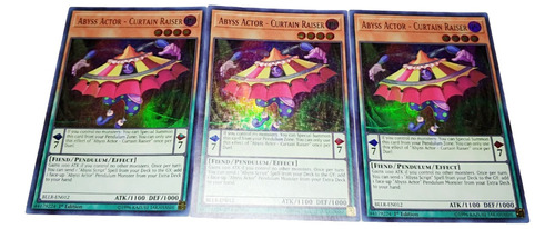 Yugioh - 3x Abyss Actor - Curtain Raiser