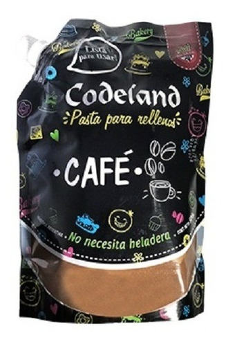 Pasta Relleno Codeland Cafe 500g Reposteria Sin Tacc