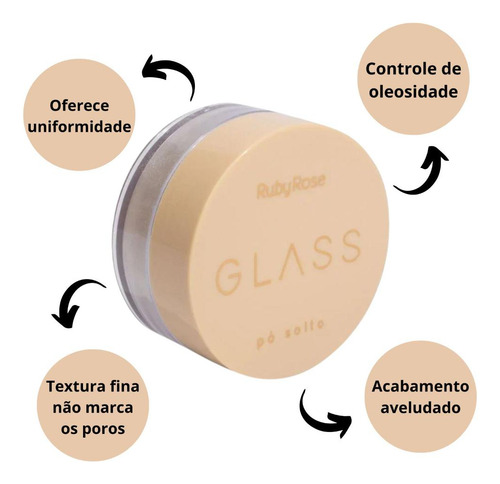 Pó Solto Ruby Rose Glass Gpm03 15g