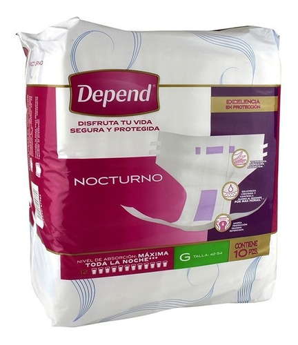 Pañales para adultos Kimberly-Clark Pañal Depend Nocturno G x 1 u