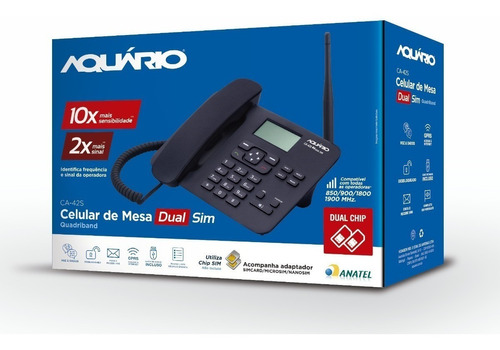 Telefone Celular Rural Quadriband Aquário Ca42s Dual Chip