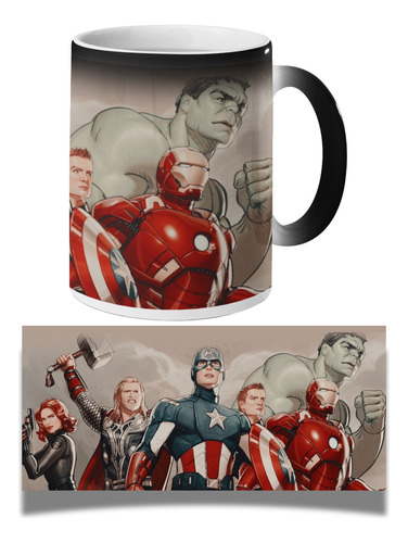 Taza Mágica Avengers Marvel Termosensible 320 Ml Avengers