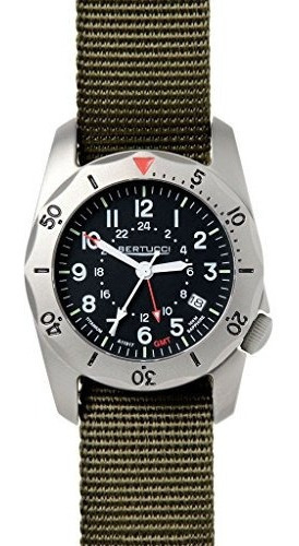 Bertucci 12118 A2tr Vintage Gmt Reloj Para Hombre Olive 40mm