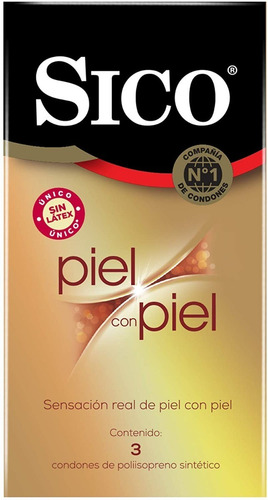 Preservativo Sico Piel Con Piel Sin Látex Con 3 Condones