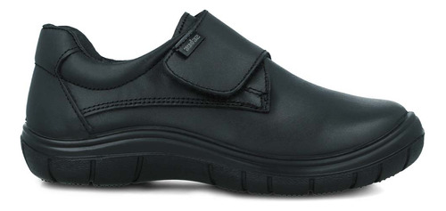 Zapato Escolar Audaz Mocasín Negro De Piel Niño Casual (18.0