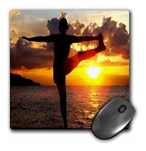 3drose Llc 8 X 8 X 0.25 Pulgadas Yoga In Sorrento Mouse Pad 