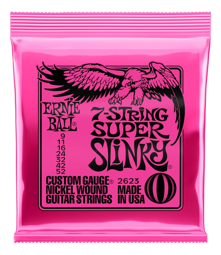 Encordado Ernie Ball Guitarra Eléctrica 7 Cuerdas 009-052