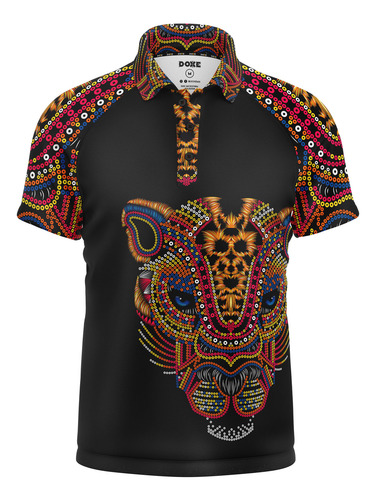 Playera Polo Doxe Jaguar Huichol Botones D0019