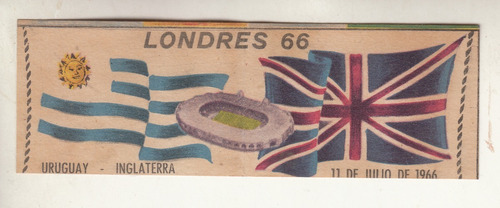 Futbol Mundial Londres 1966 Figurita Match Uruguay England