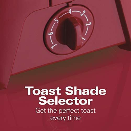 Imagen 7 de 9 de Hamilton Beach Cool Wall 2-slice Toaster, Rojo (22623).