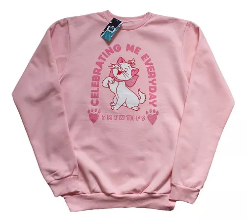 Blusa Infantil Disney Gata Marie Menina - Rosa Claro