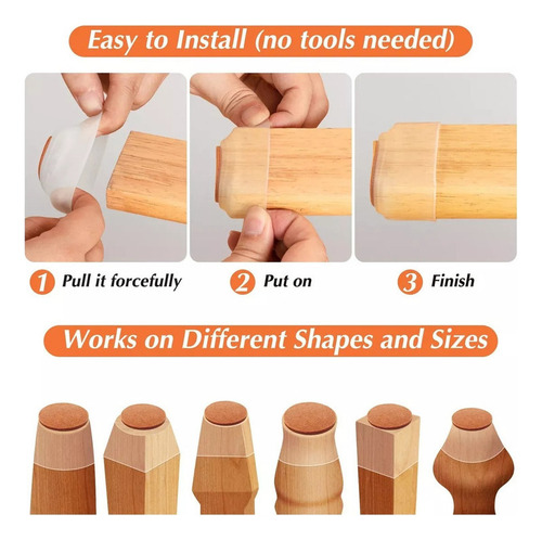 D 30 Protectores De Suelo De Silicona Con Fieltro For Silla