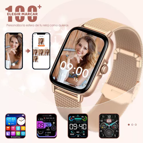 Relógio Smart watch P80 Pedômetro Bluetooth Pressão Arterial Frequência  Cardíaca Oxigênio(Rosa) com 2 Pulseiras (aço e borracha)