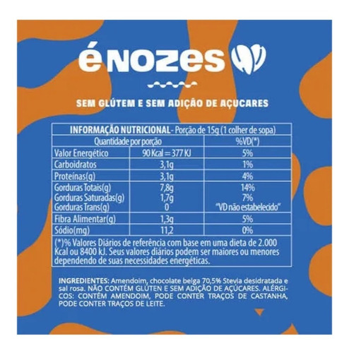 Imagem 2 de 5 de Pasta De Amendoim Chocolate Belga 70,5% Vegana Zero Énozes