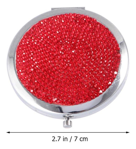 Lurrose Espejo Redondo Bling Espejo Compacto Espejo Plegable