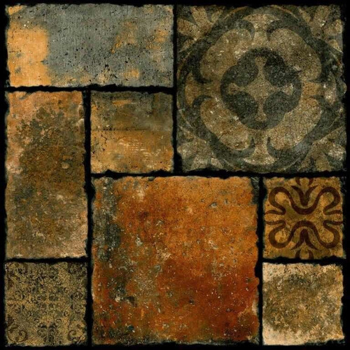 Imagen 2 de 8 de Porcelanato Piso Colonial Rect Deco 64x64. Ceramicarte =)