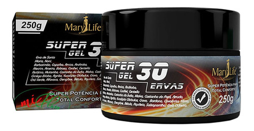 Super Gel Massageador 30 Ervas Mary Life 250g - Bio Instinto