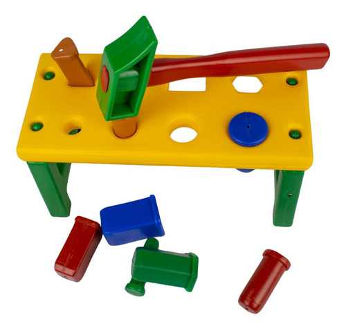 Bancadinha Brinquedo Educativo Liquiplast Colorido Cor Azul