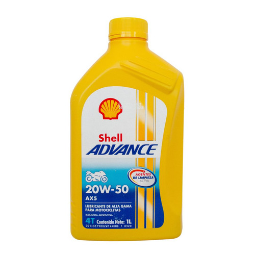 Aceite Shell 20w50 4t Advance Ax5 Mineral Moto