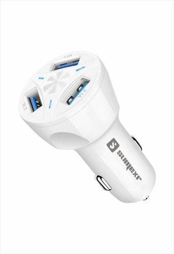 Imagem 2 de 5 de Carregador Veicular Turbo Carro Rápido 4.2a 3 Saídas Usb