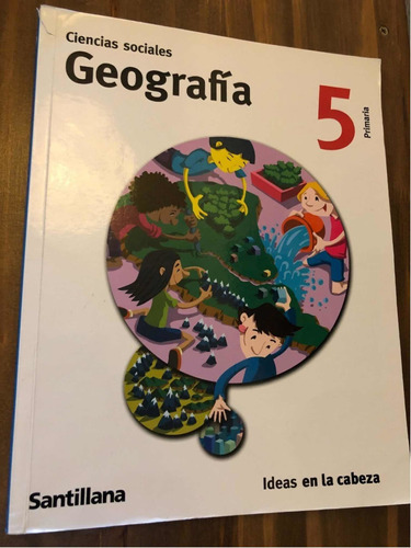 Libro Geografía 5 - Santillana - Blanco - Excelente Estado