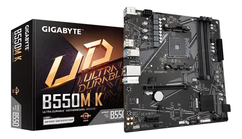 comprar Placa-mãe Gigabyte B550m K Am4 Amd B550 Micro-atx Com Dupla