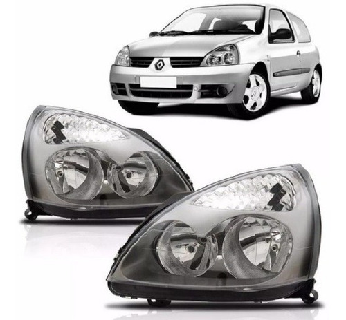 Juego Optica Renault Clio 2 04 05 06 Fondo Gris 