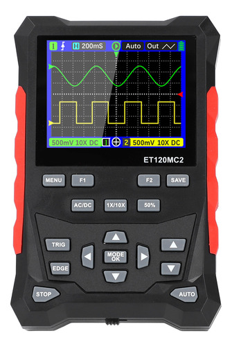 Kit De Osciloscópio Portátil De 2 Canais E 120 Mhz De Largur