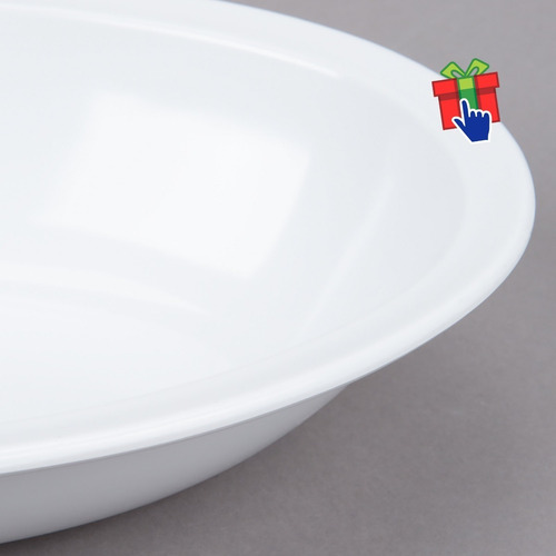 Imagen 6 de 7 de Set X 24 Bowl Ensaladera Compotera Melamina Blanca 20x14