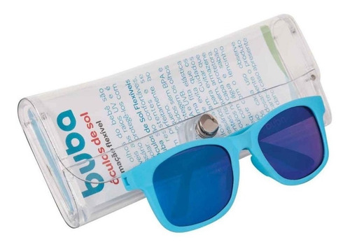 Óculos De Sol Buba ® Com Proteção Solar Uva E Uvb Azul 11742