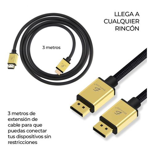 Cable Hdmi 3 Metros Full Hd 4k Laptop Tv Pantalla Ps5 Xbox