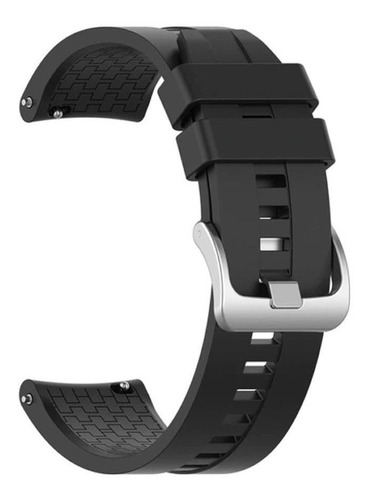 Pulseira Silicone Clássica Para Samsung Galaxy Watch 3 45mm Cor Preto