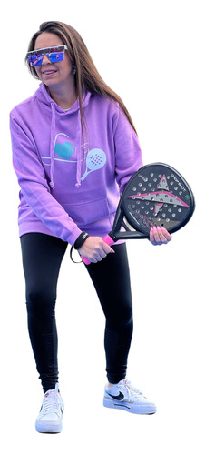 Poleron Padelero Mujer Tipo Hoodie Con Gorro