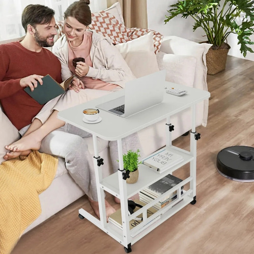 Mesa Lateralesmesa Para Laptop Con Ruedas Altura Ajustable