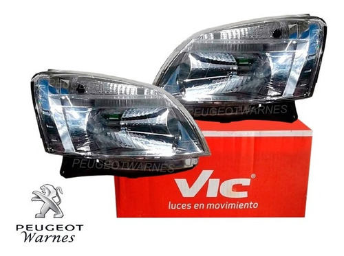 Juego Opticas Delanteras Manuales Vic Peugeot Partner 10-20