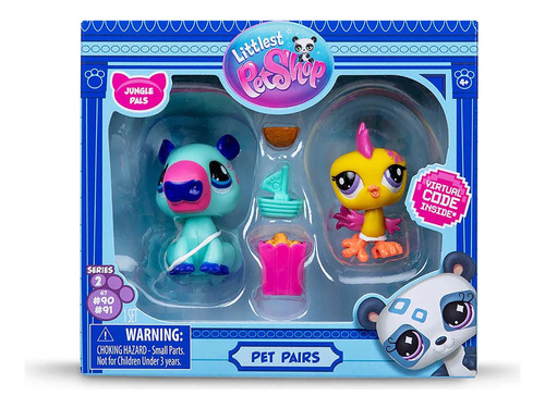 Littlest Pet Shop Pack X 2 Amiguitos De La Selva Amigos Mascotas Serie 2 + 1 Codigo Sopresa Para Jugar Online
