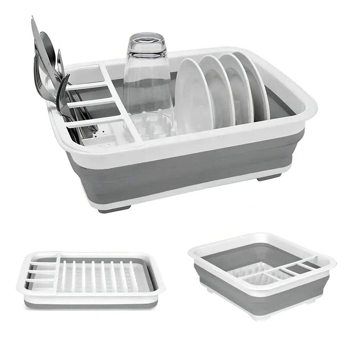 Escurridor De Platos Plegable Secaplatos Color Blanco