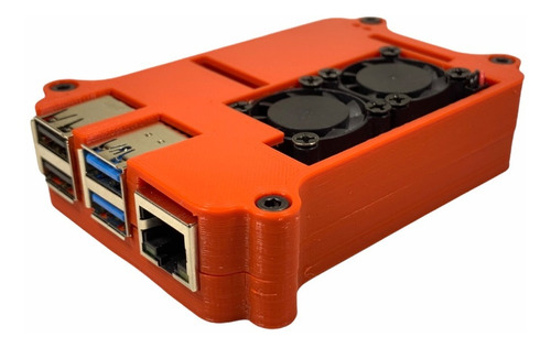 Carcasa Case Para Raspberry Pi 4 Con Ventilador Doble